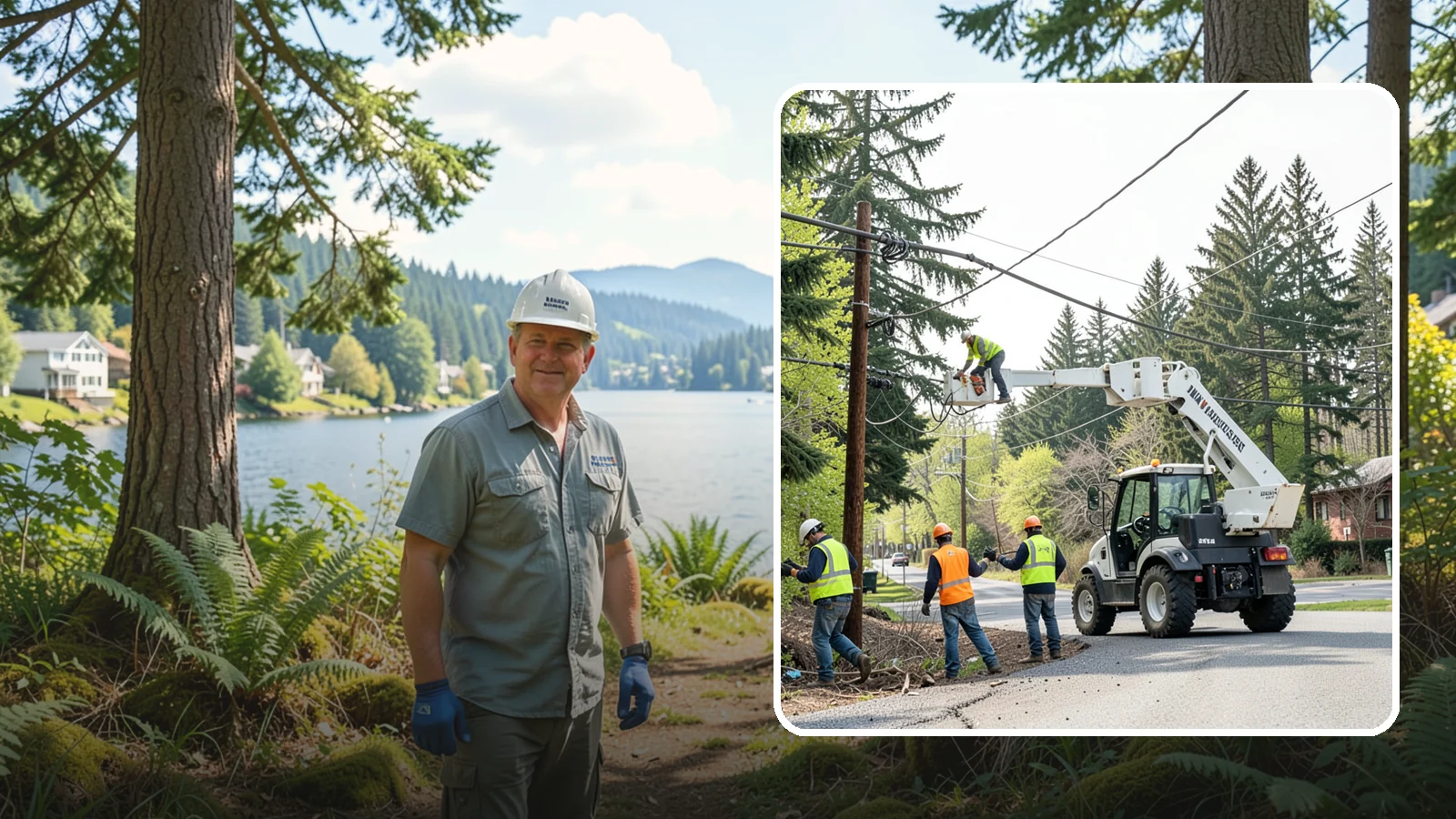 Utility Line Clearance in Milton, King County, WA - Line-clearance pruning around energized conductors by qualified crews to protect reliability, reduce fire risk, and meet...