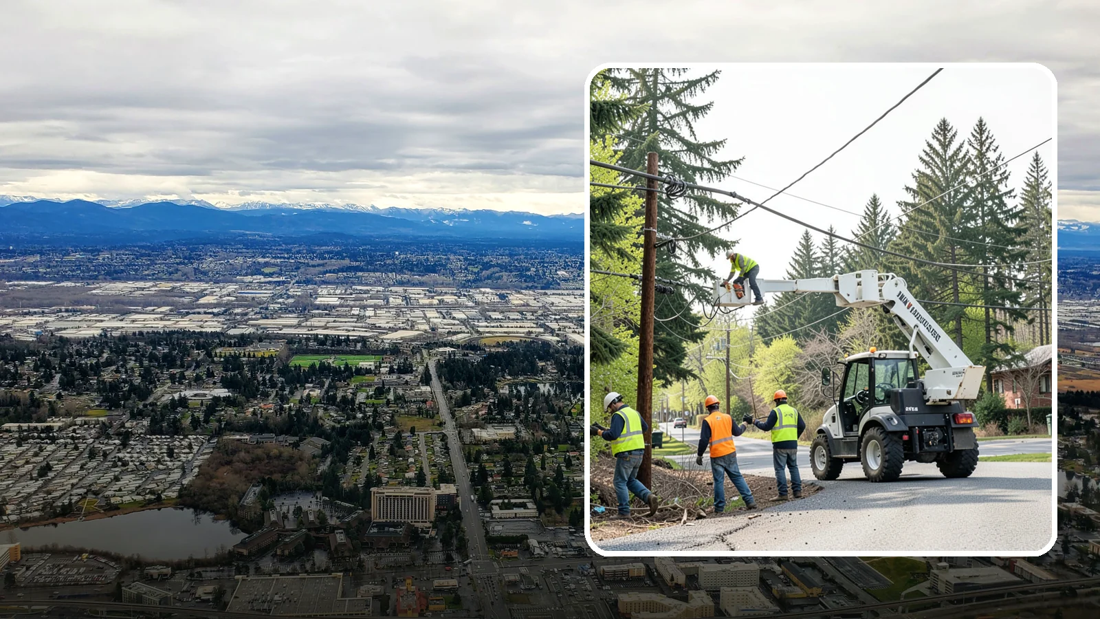 Utility Line Clearance in SeaTac, King County, WA - Line-clearance pruning around energized conductors by qualified crews to protect reliability, reduce fire risk, and meet...