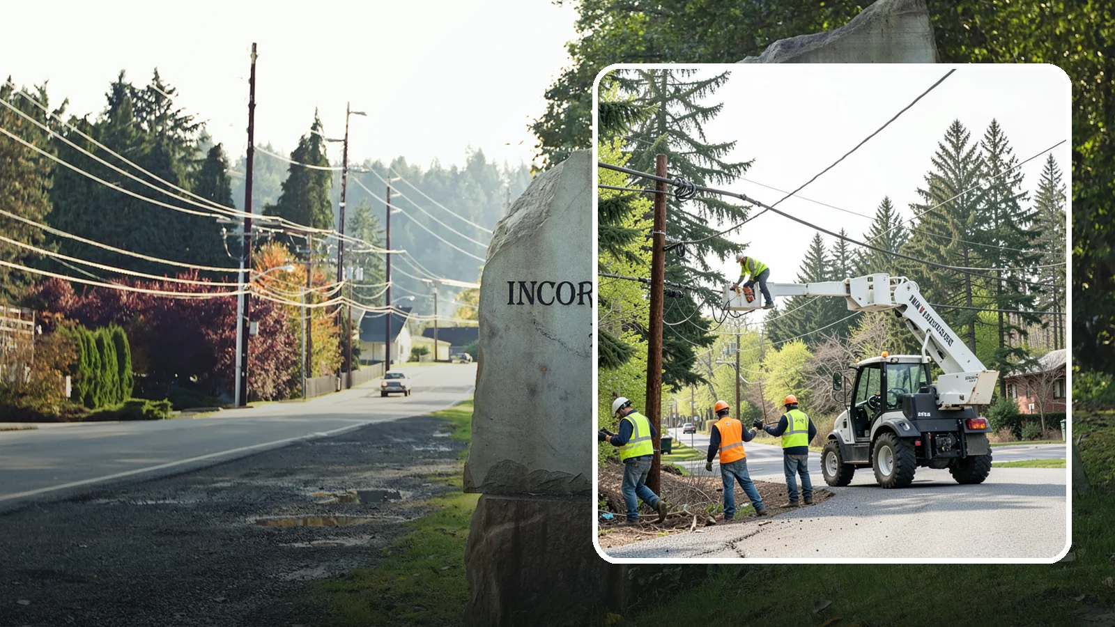 Utility Line Clearance in Wilkeson, Pierce County, WA - Line-clearance pruning around energized conductors by qualified crews to protect reliability, reduce fire risk, and meet...