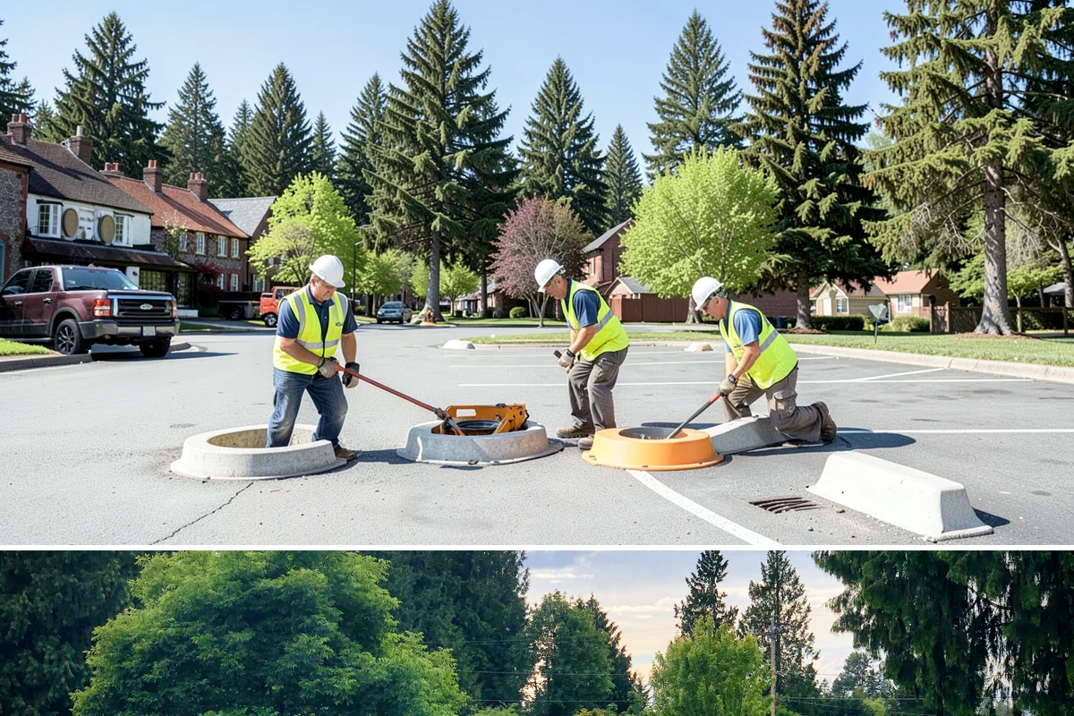 Utility Vault Cleaning in Bonney Lake, Pierce County, WA - Vault cleaning proceeds year-round but is often prioritized before the wet season to manage water intrusion.