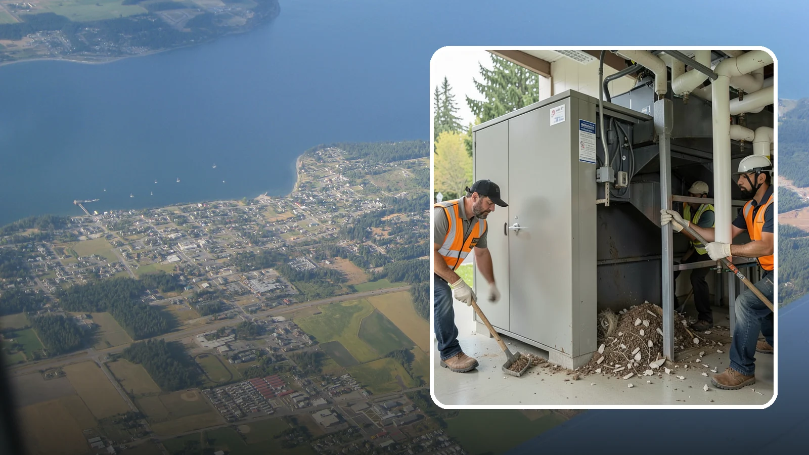 Utility Vault Cleaning in Coupeville, Island County, WA - Cleaning and debris removal from utility vaults to maintain safe access and equipment condition.