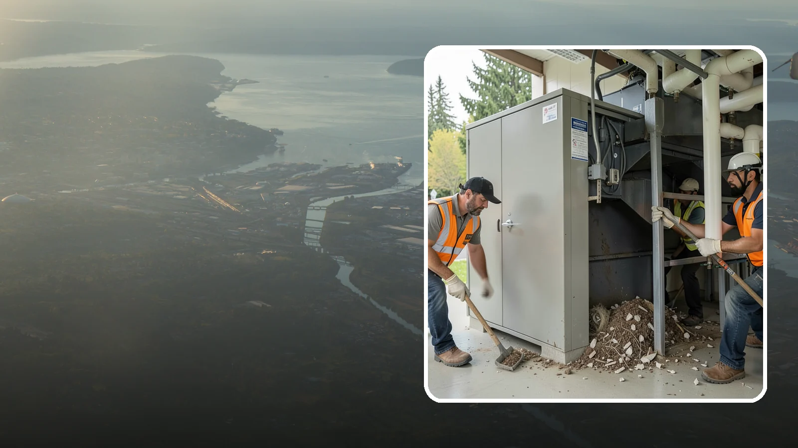 Utility Vault Cleaning in Fife, Pierce County, WA - Cleaning and debris removal from utility vaults to maintain safe access and equipment condition.