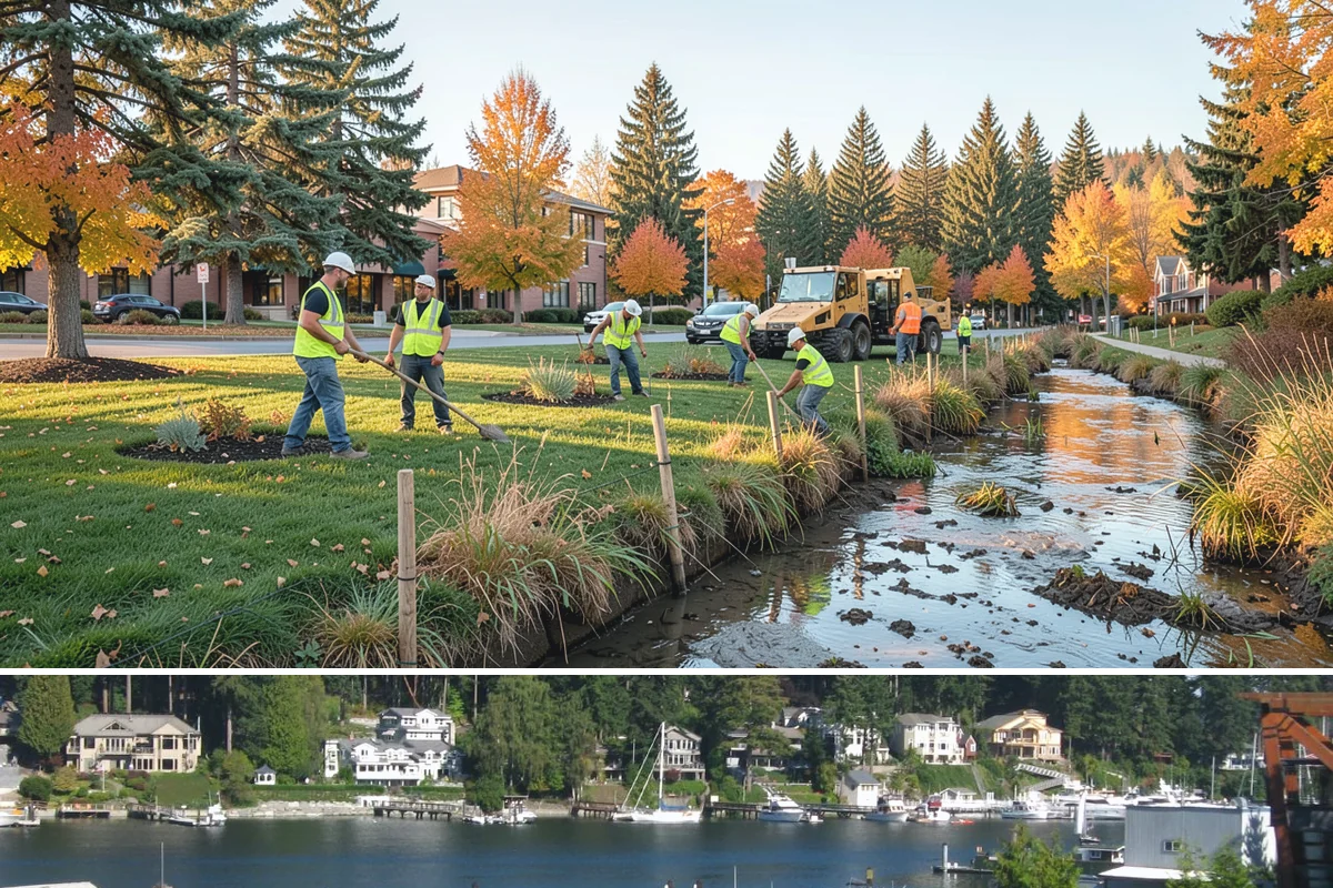 Utility Vault Cleaning in Gig Harbor, Pierce County, WA - Vault cleaning proceeds year-round but is often prioritized before the wet season to manage water intrusion.