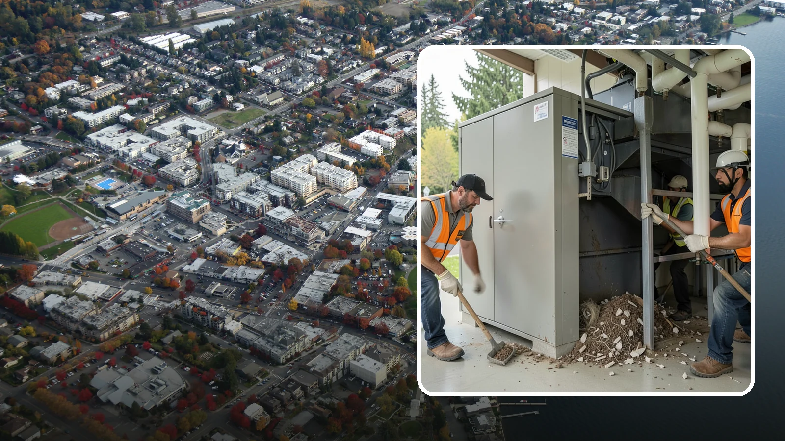 Utility Vault Cleaning in Kirkland, King County, WA - Cleaning and debris removal from utility vaults to maintain safe access and equipment condition.