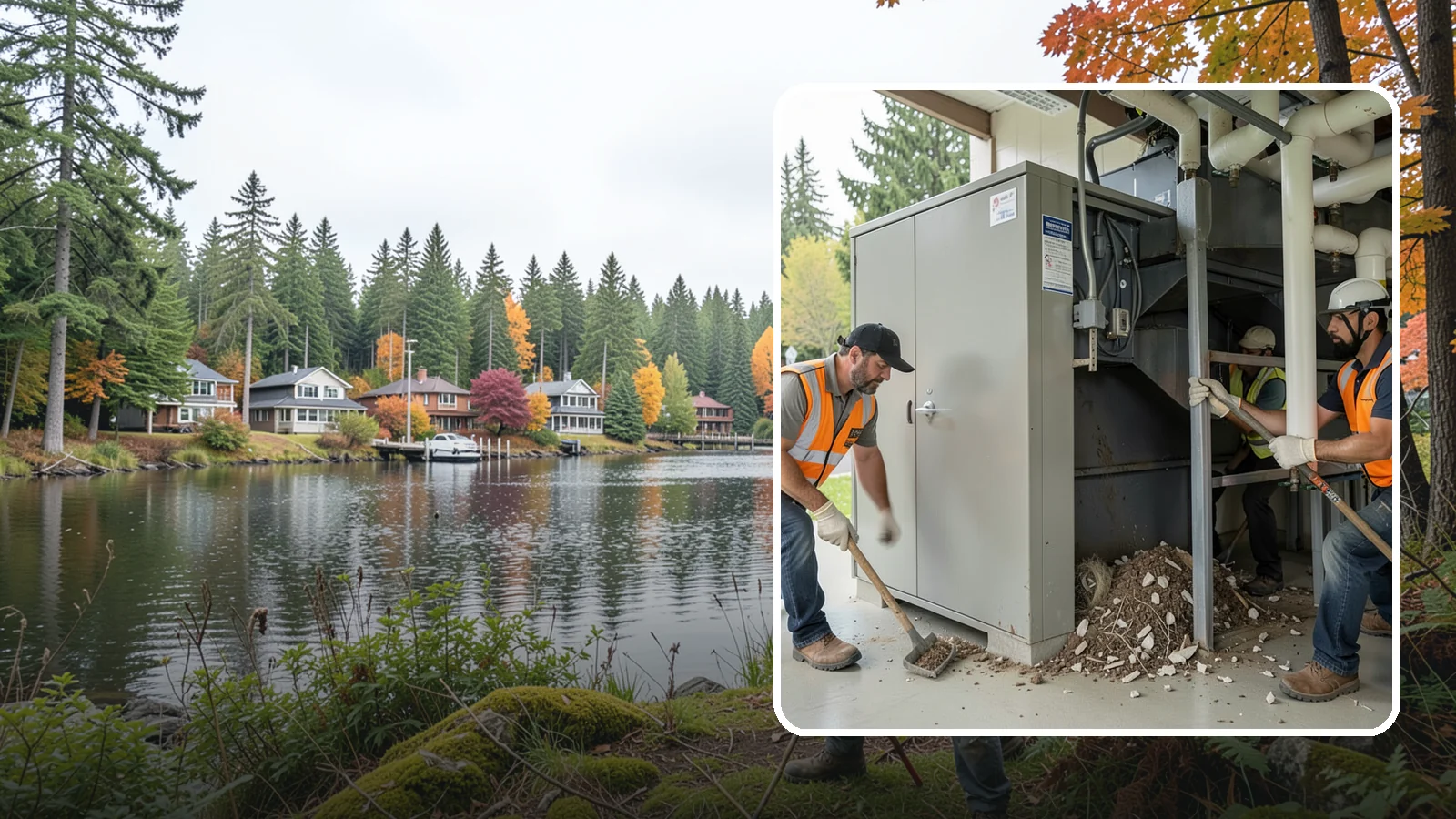 Utility Vault Cleaning in La Conner, Skagit County, WA - Cleaning and debris removal from utility vaults to maintain safe access and equipment condition.