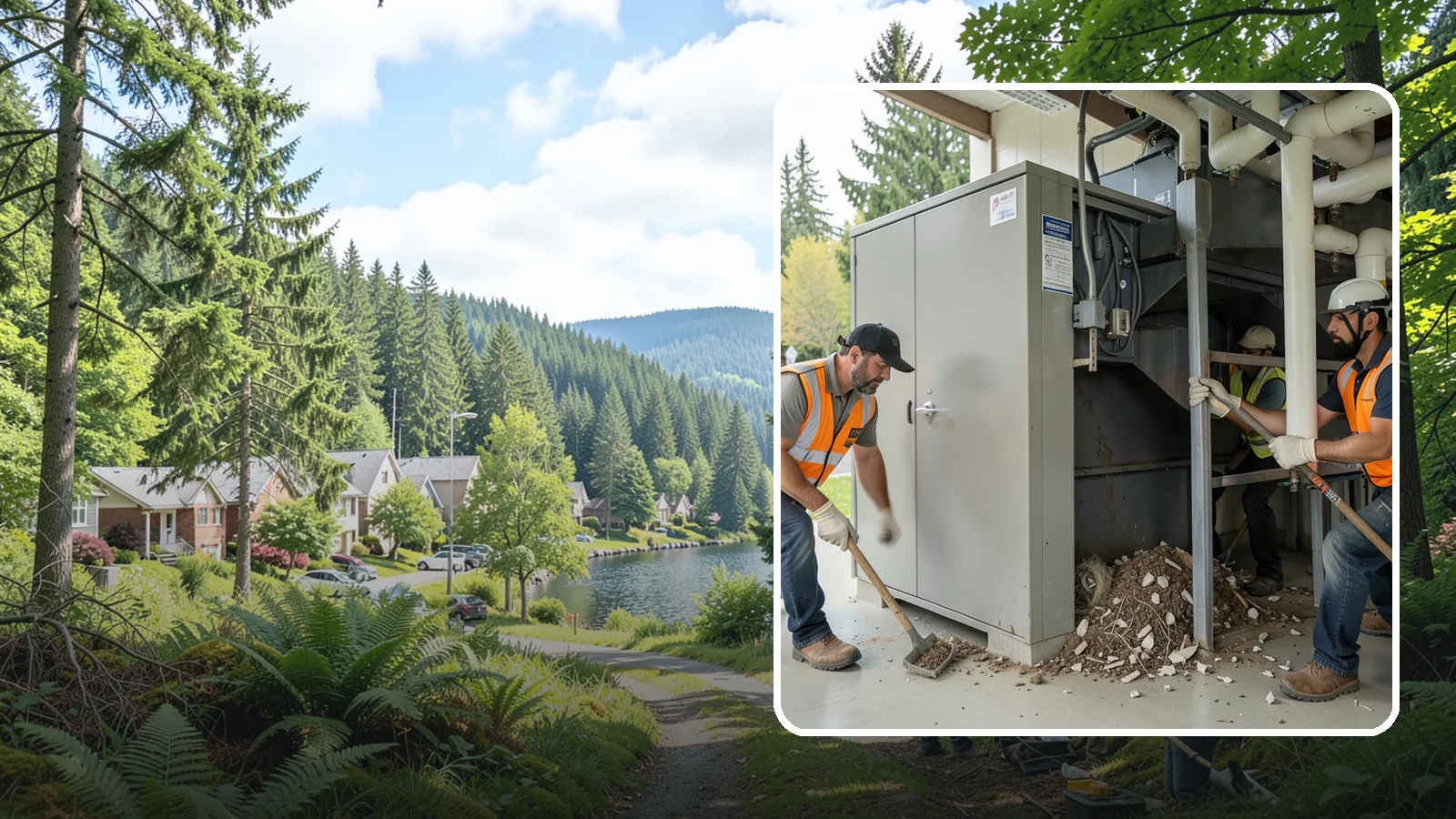 Utility Vault Cleaning in Lake Forest Park, King County, WA - Cleaning and debris removal from utility vaults to maintain safe access and equipment condition.