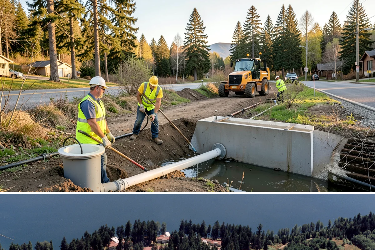Utility Vault Cleaning in Lakewood, Pierce County, WA - Vault cleaning proceeds year-round but is often prioritized before the wet season to manage water intrusion.