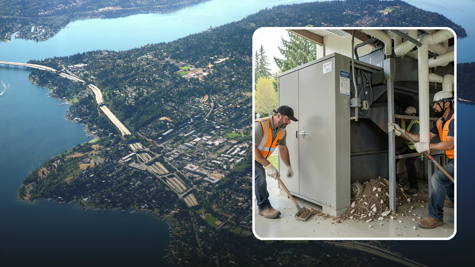 Utility Vault Cleaning in Mercer Island, King County, WA - Cleaning and debris removal from utility vaults to maintain safe access and equipment condition.