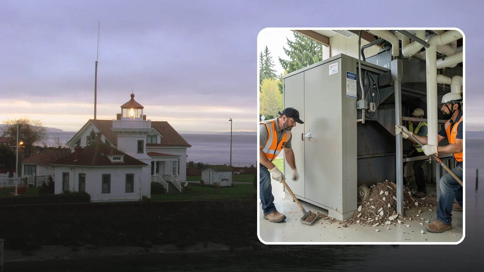 Utility Vault Cleaning in Mukilteo, Snohomish County, WA - Cleaning and debris removal from utility vaults to maintain safe access and equipment condition.