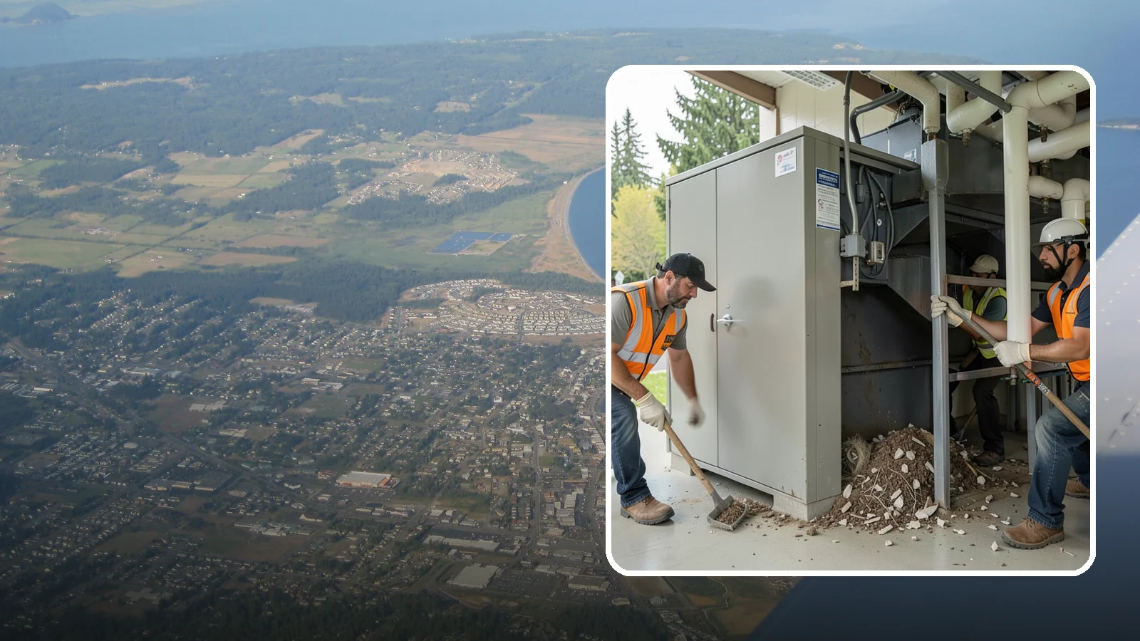 Utility Vault Cleaning in Oak Harbor, Island County, WA - Cleaning and debris removal from utility vaults to maintain safe access and equipment condition.