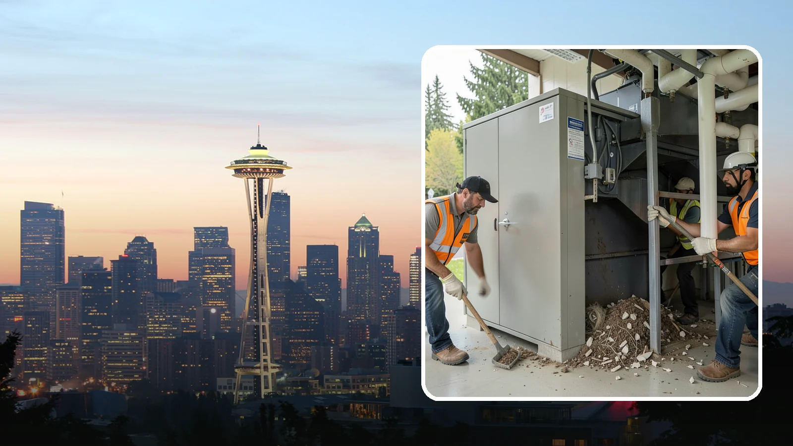 Utility Vault Cleaning in Seattle, King County, WA - Cleaning and debris removal from utility vaults to maintain safe access and equipment condition.