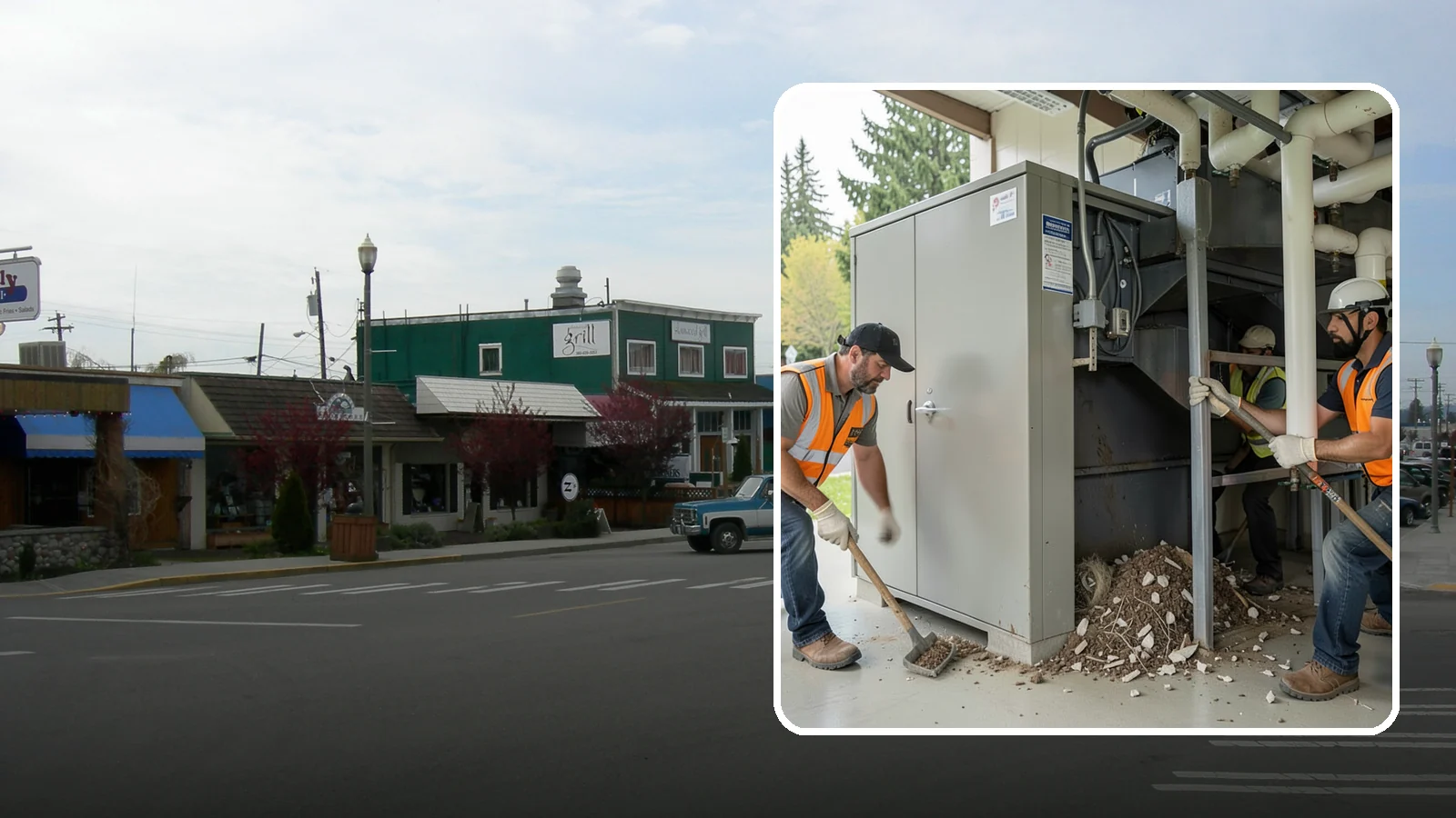 Utility Vault Cleaning in Stanwood, Snohomish County, WA - Cleaning and debris removal from utility vaults to maintain safe access and equipment condition.