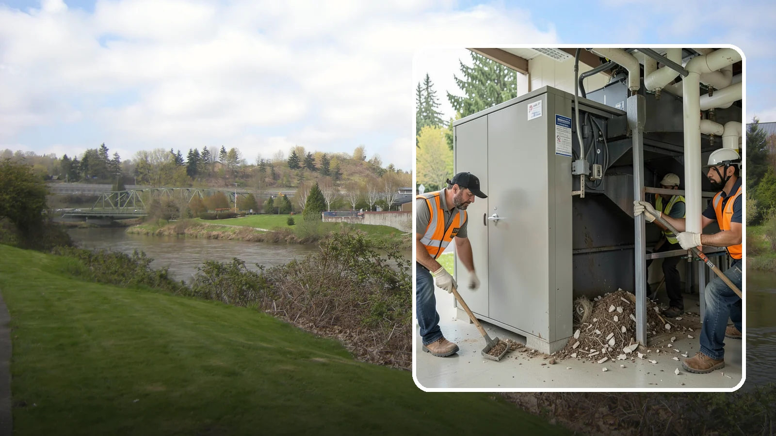 Utility Vault Cleaning in Tukwila, King County, WA - Cleaning and debris removal from utility vaults to maintain safe access and equipment condition.