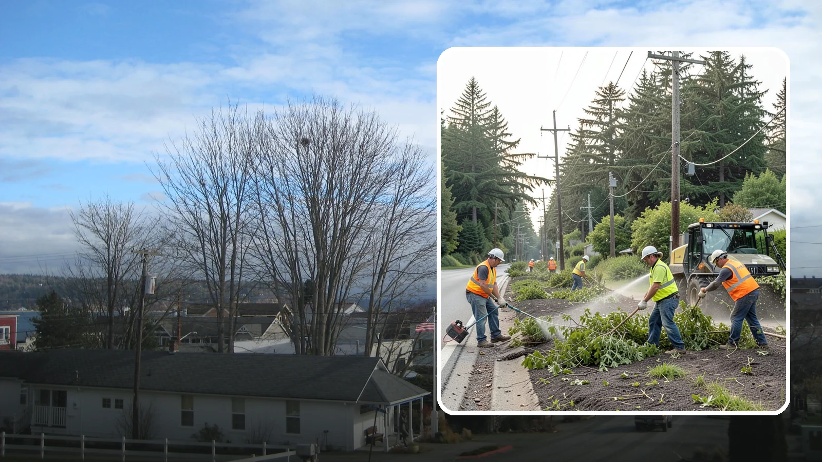 Utility Vegetation Management in Langley, Island County, WA - Vegetation control along utility corridors and easements to protect access, infrastructure, and reliability.