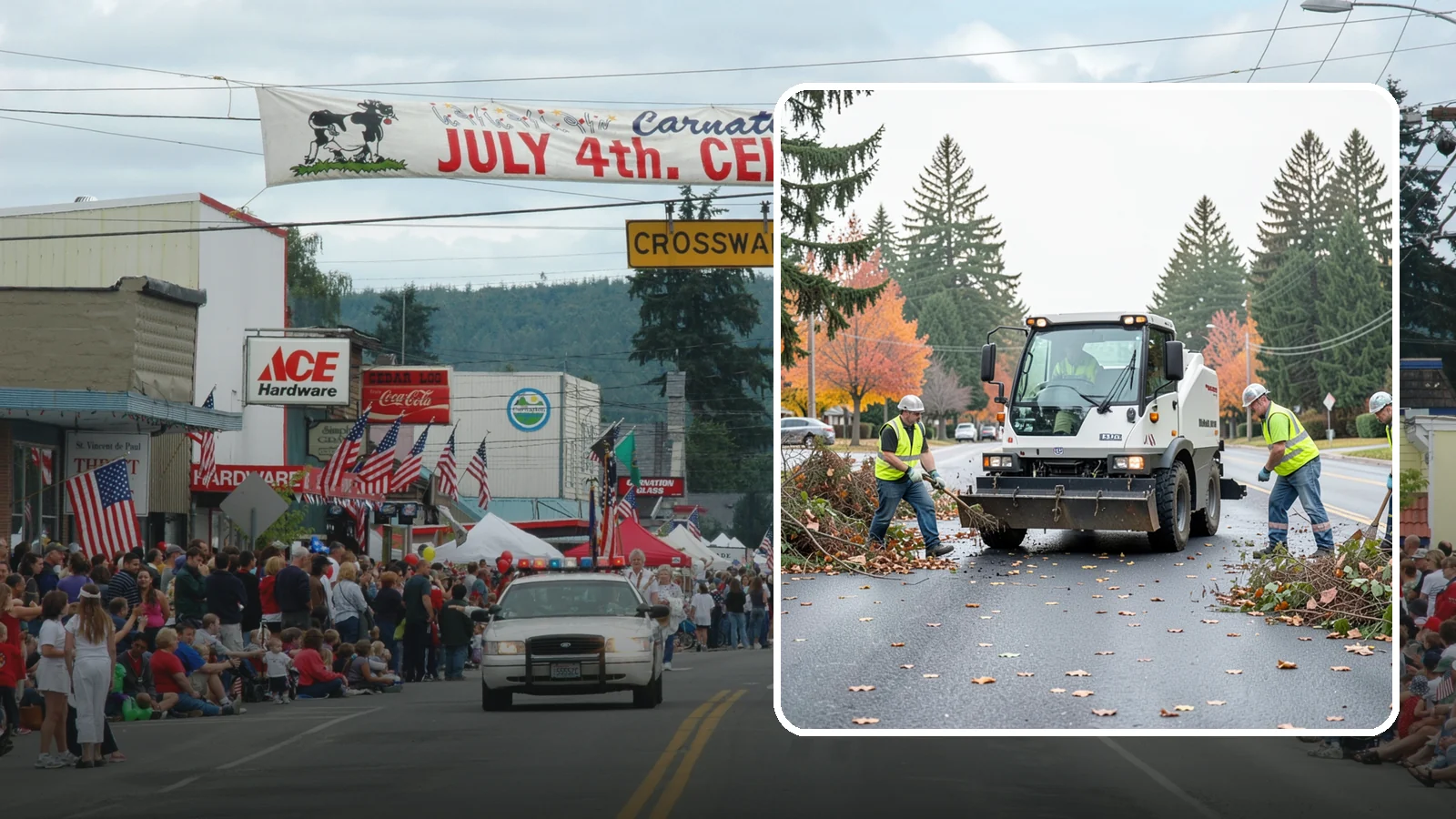 Vacant Lot Cleanup in Carnation, King County, WA - Clearing and cleanup of overgrown or debris-strewn vacant public lots to reduce nuisance and hazard.