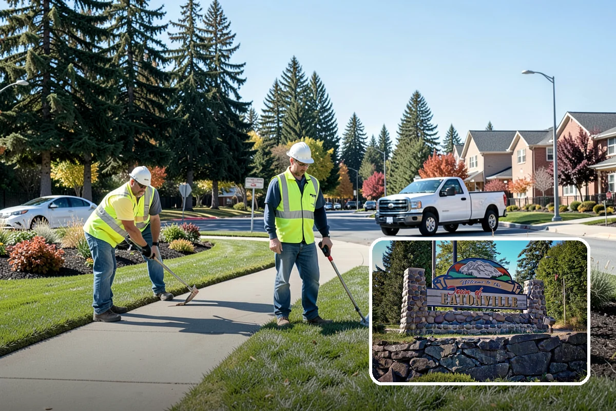 Vacant Lot Cleanup in Eatonville, Pierce County, WA - Restores overgrown lots to safe, manageable condition