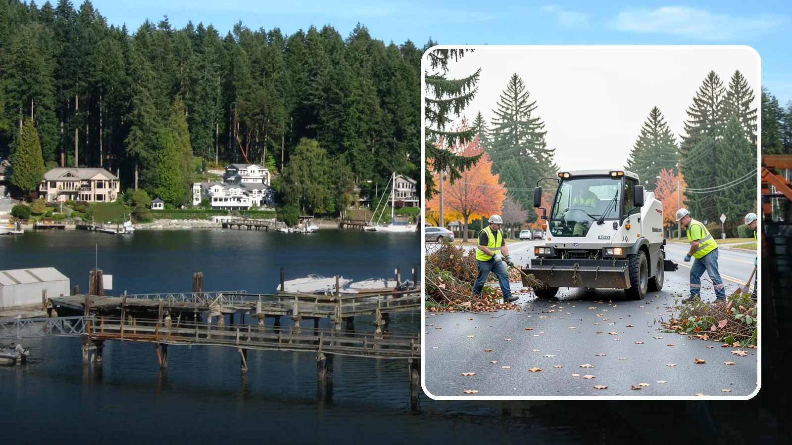 Vacant Lot Cleanup in Gig Harbor, Pierce County, WA - Clearing and cleanup of overgrown or debris-strewn vacant public lots to reduce nuisance and hazard.