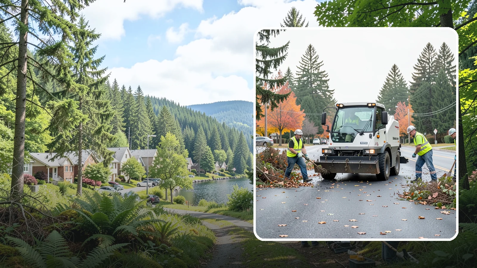 Vacant Lot Cleanup in Lake Forest Park, King County, WA - Clearing and cleanup of overgrown or debris-strewn vacant public lots to reduce nuisance and hazard.