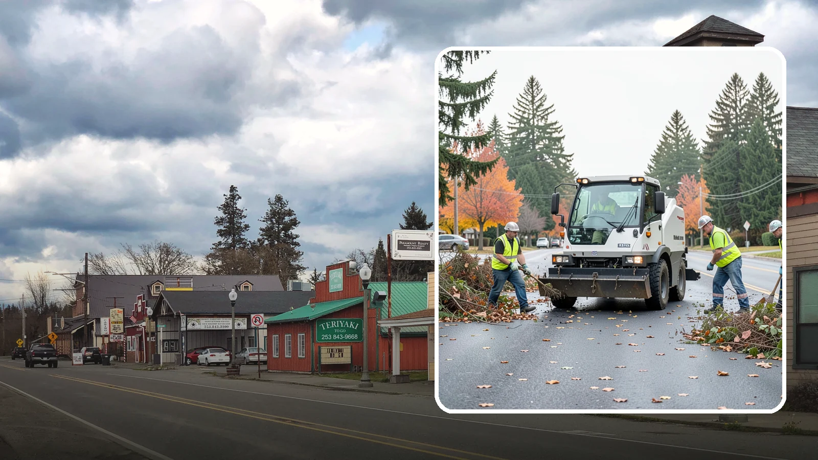 Vacant Lot Cleanup in Roy, Pierce County, WA - Clearing and cleanup of overgrown or debris-strewn vacant public lots to reduce nuisance and hazard.