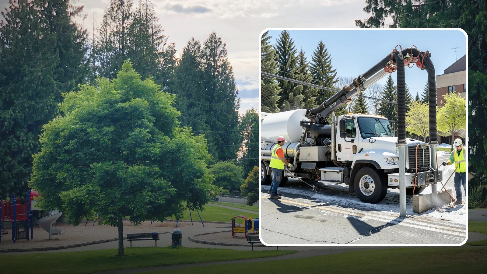 Vactor Truck Services in Bonney Lake, Pierce County, WA - Hydro-excavation and vacuum truck work for catch basins, vaults, and underground utilities.