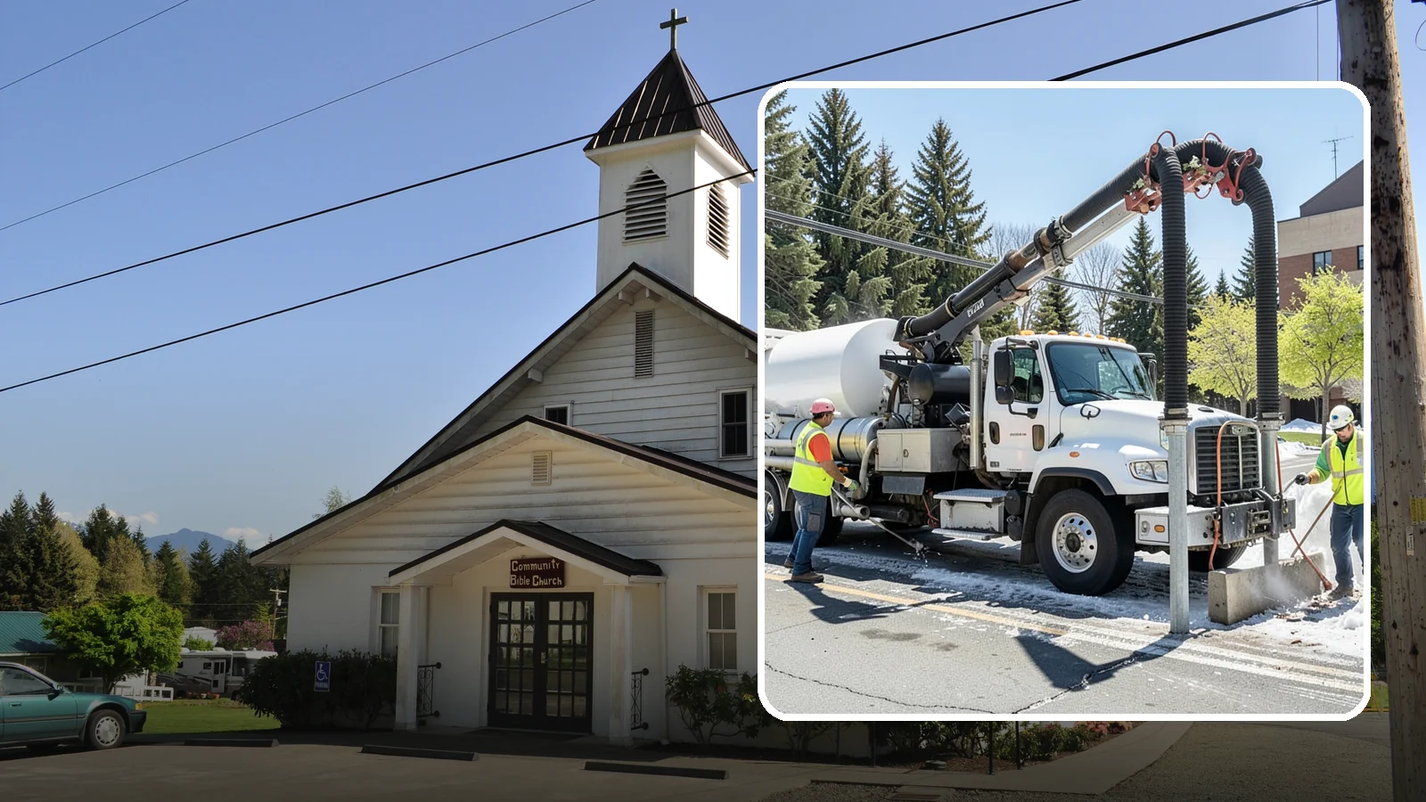 Vactor Truck Services in Concrete, Skagit County, WA - Hydro-excavation and vacuum truck work for catch basins, vaults, and underground utilities.