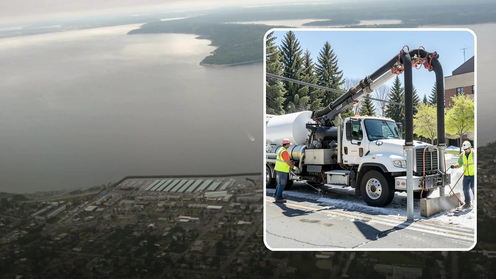 Vactor Truck Services in Des Moines, King County, WA - Hydro-excavation and vacuum truck work for catch basins, vaults, and underground utilities.