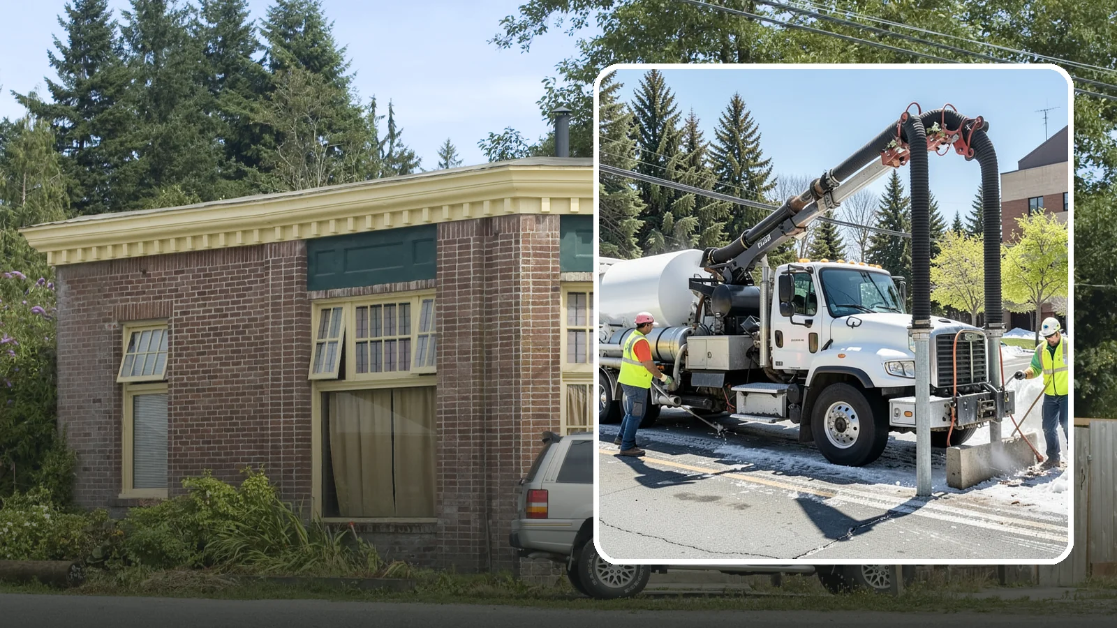 Vactor Truck Services in Hamilton, Skagit County, WA - Hydro-excavation and vacuum truck work for catch basins, vaults, and underground utilities.