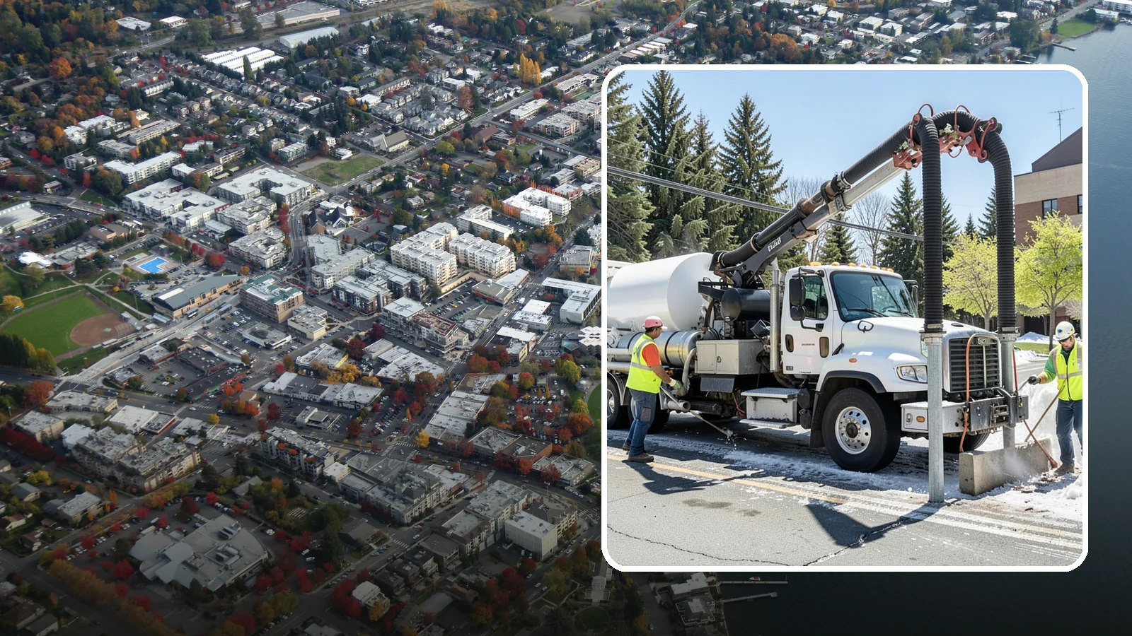 Vactor Truck Services in Kirkland, King County, WA - Hydro-excavation and vacuum truck work for catch basins, vaults, and underground utilities.