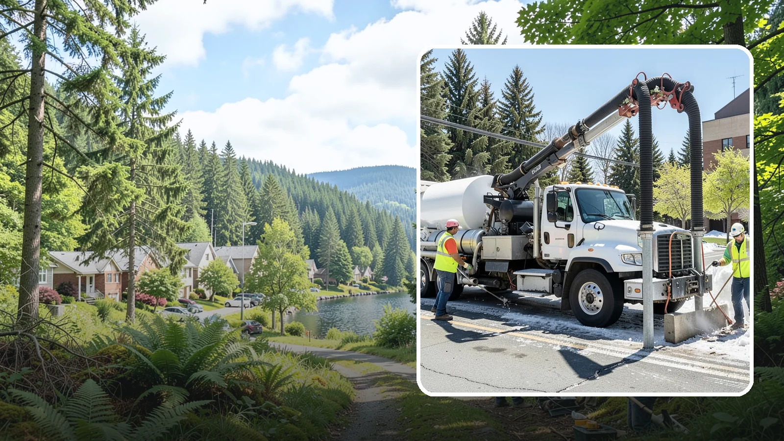 Vactor Truck Services in Lake Forest Park, King County, WA - Hydro-excavation and vacuum truck work for catch basins, vaults, and underground utilities.