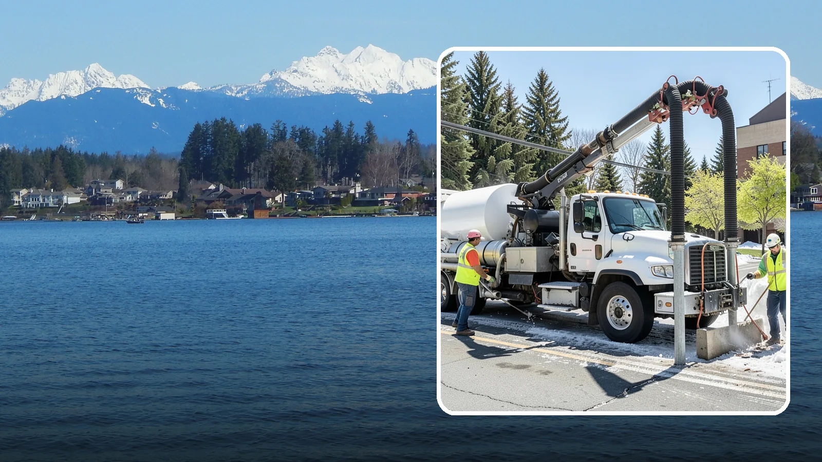 Vactor Truck Services in Lake Stevens, Snohomish County, WA - Hydro-excavation and vacuum truck work for catch basins, vaults, and underground utilities.