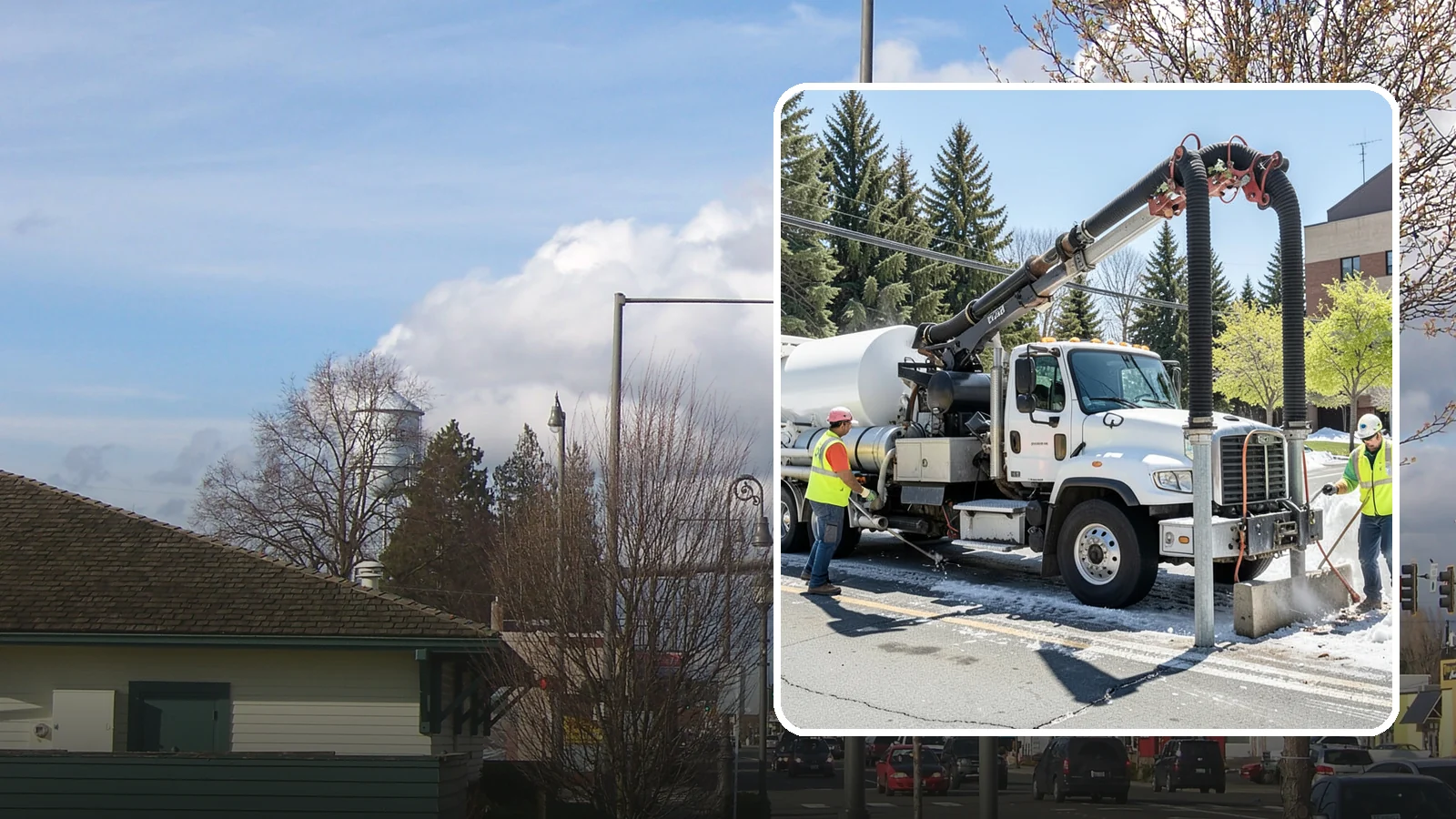 Vactor Truck Services in Marysville, Snohomish County, WA - Hydro-excavation and vacuum truck work for catch basins, vaults, and underground utilities.