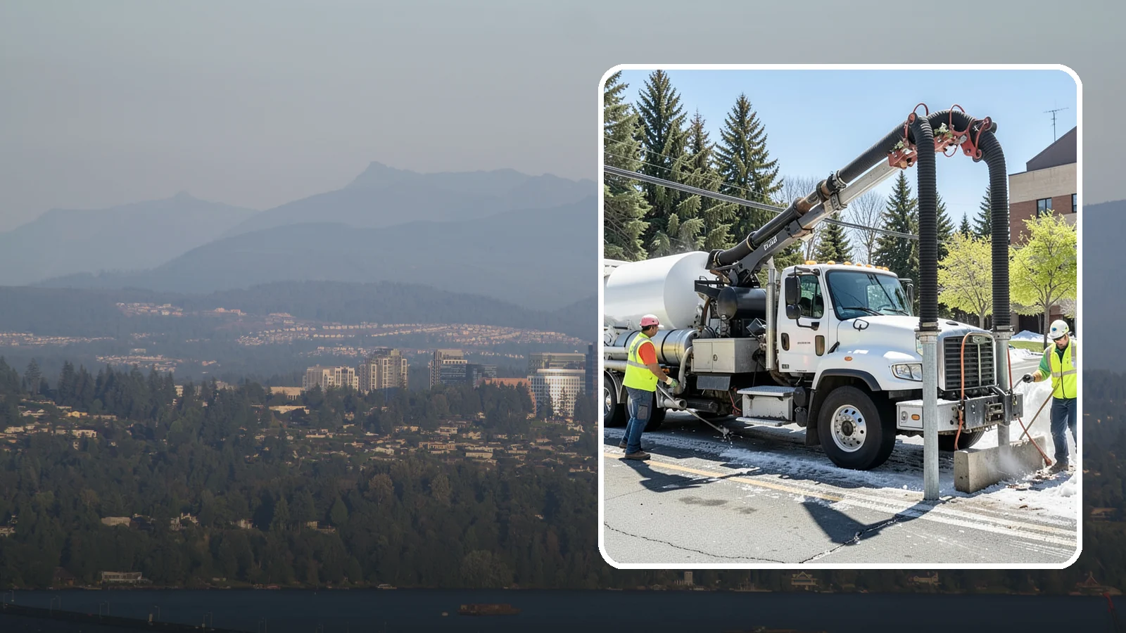Vactor Truck Services in Medina, King County, WA - Hydro-excavation and vacuum truck work for catch basins, vaults, and underground utilities.