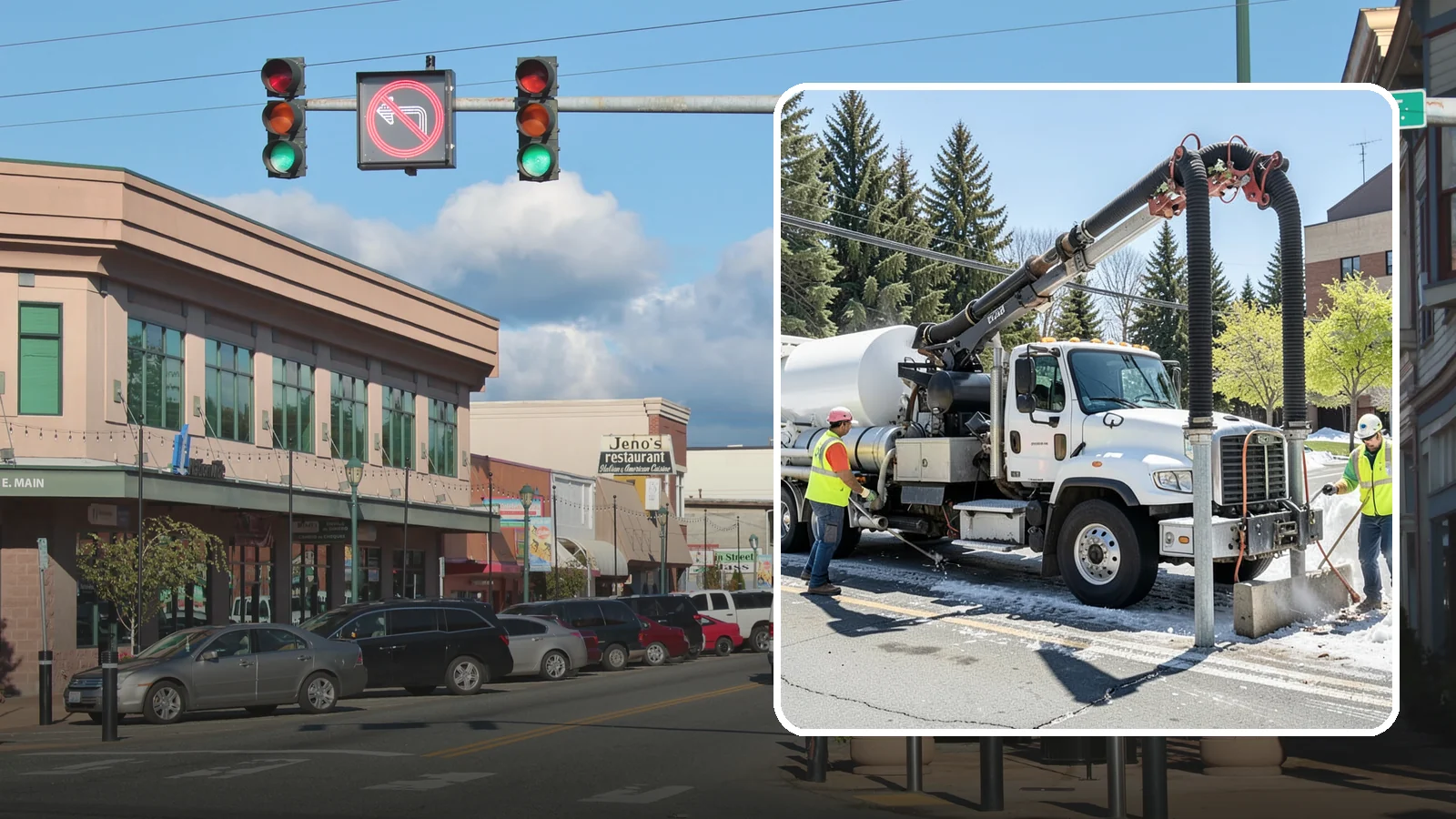 Vactor Truck Services in Monroe, Snohomish County, WA - Hydro-excavation and vacuum truck work for catch basins, vaults, and underground utilities.