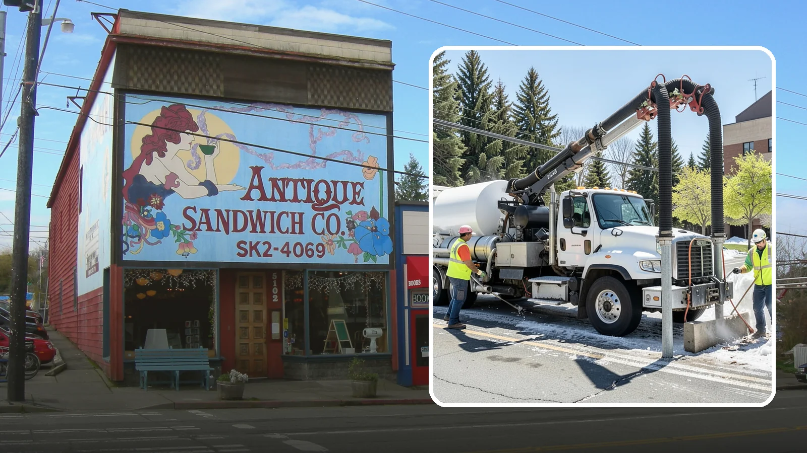 Vactor Truck Services in Ruston, Pierce County, WA - Hydro-excavation and vacuum truck work for catch basins, vaults, and underground utilities.