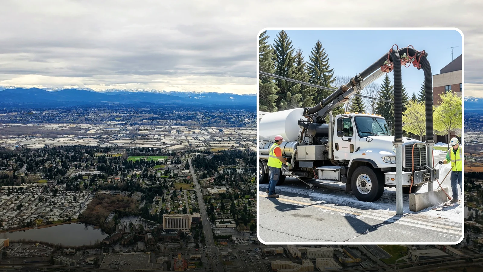 Vactor Truck Services in SeaTac, King County, WA - Hydro-excavation and vacuum truck work for catch basins, vaults, and underground utilities.