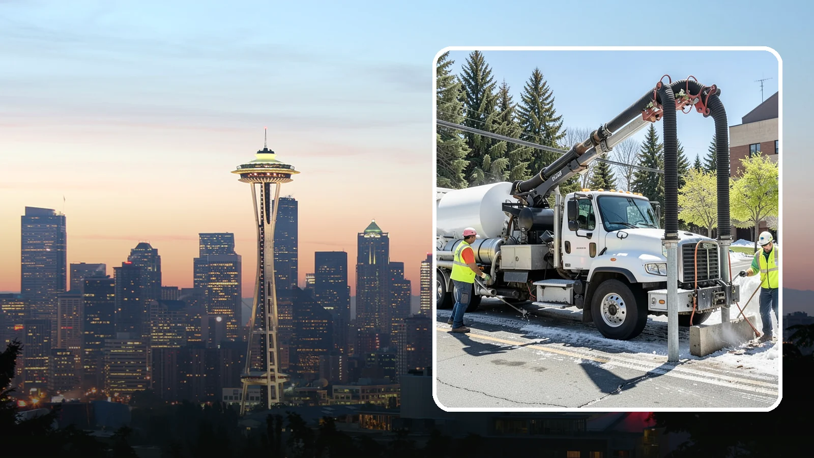 Vactor Truck Services in Seattle, King County, WA - Hydro-excavation and vacuum truck work for catch basins, vaults, and underground utilities.