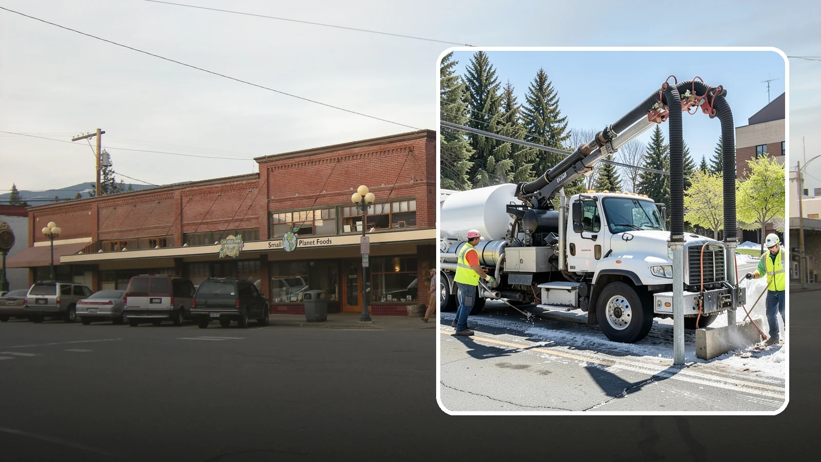 Vactor Truck Services in Sedro-Woolley, Skagit County, WA - Hydro-excavation and vacuum truck work for catch basins, vaults, and underground utilities.