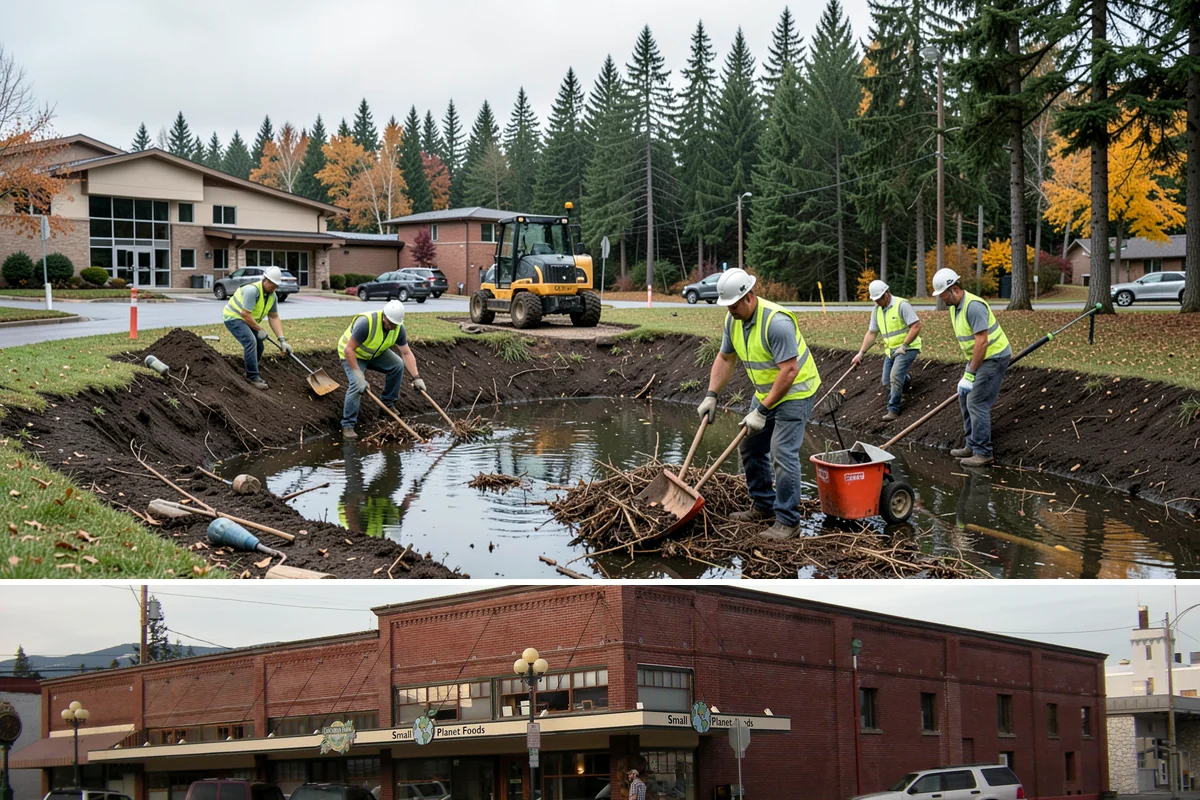 Vactor Truck Services in Sedro-Woolley, Skagit County, WA - Catch basin and vault cleaning is prioritized before the wet season to keep storm systems flowing.