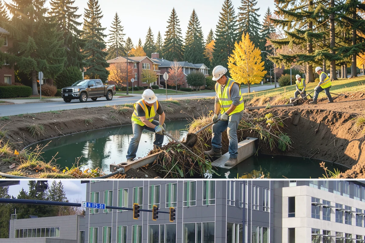 Vactor Truck Services in Shoreline, King County, WA - Catch basin and vault cleaning is prioritized before the wet season to keep storm systems flowing.