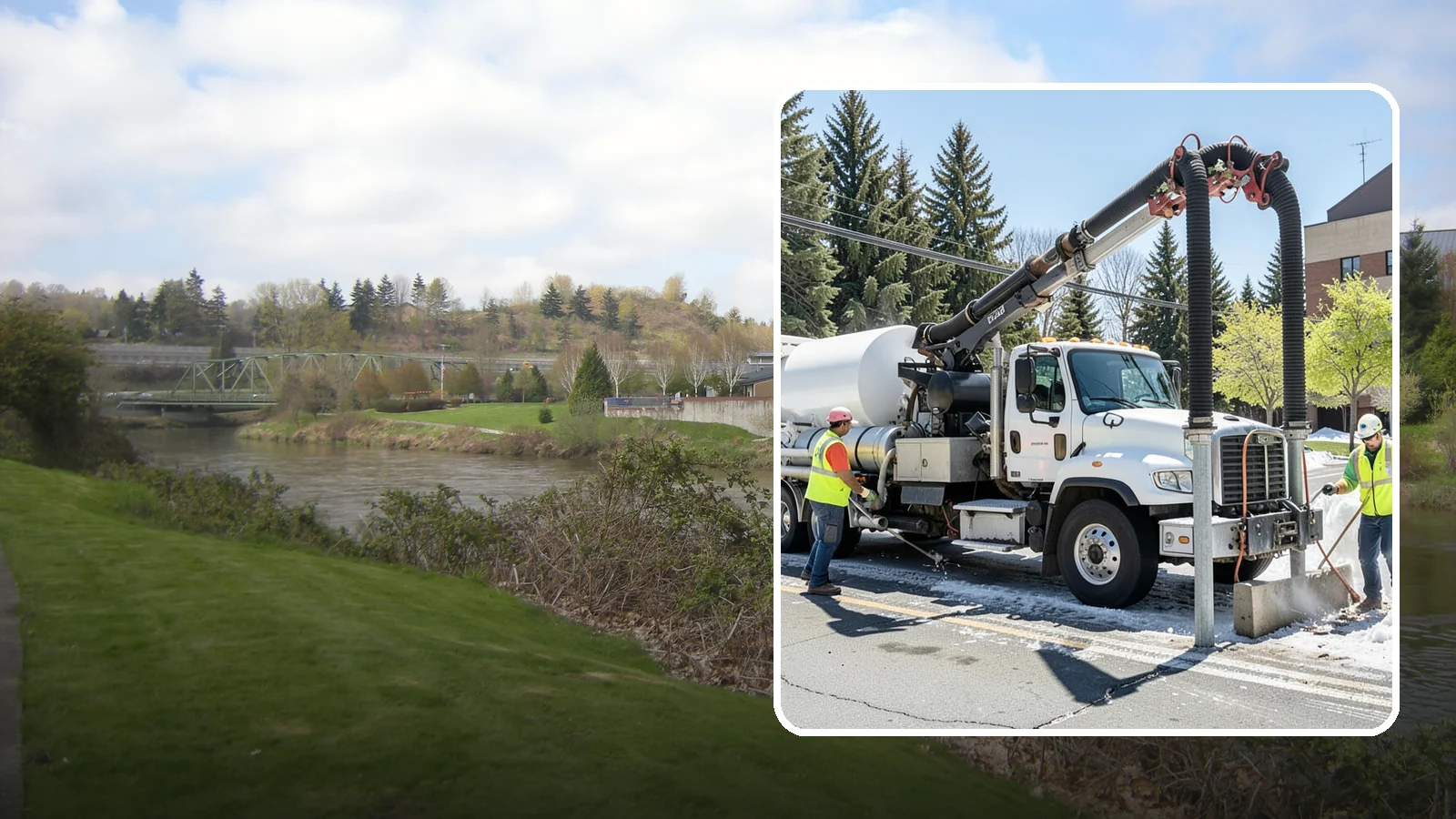 Vactor Truck Services in Tukwila, King County, WA - Hydro-excavation and vacuum truck work for catch basins, vaults, and underground utilities.