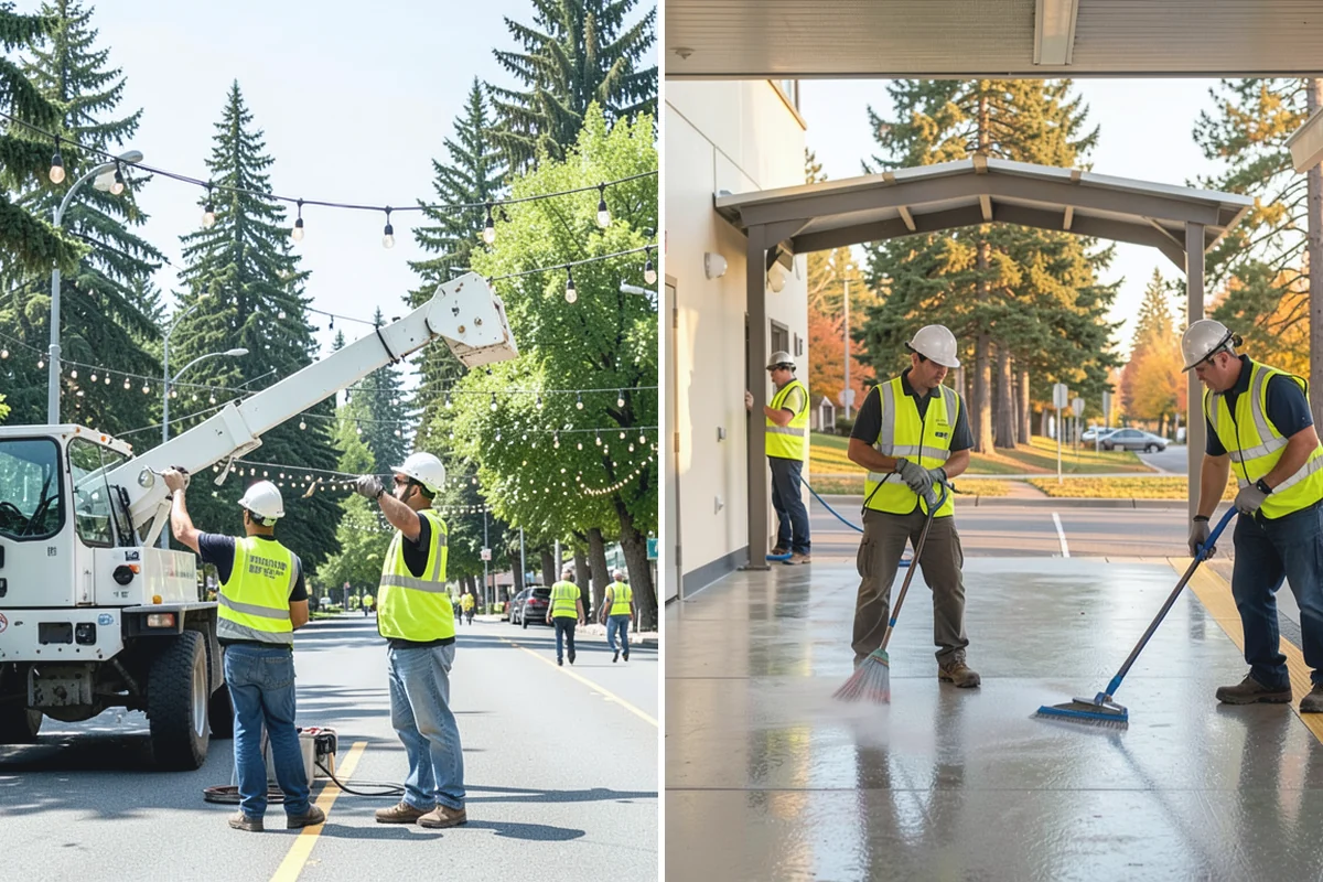 Valley Gutter Construction in Beaux Arts Village, King County, WA - Shoot flow-line elevations and confirm drainage direction