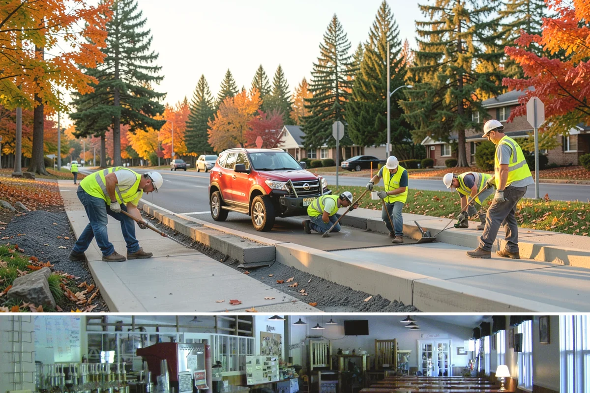 Valley Gutter Construction in Black Diamond, King County, WA - Installing valley gutters ahead of the fall rainy season ensures drainage improvements are in place before peak stormwater flows.