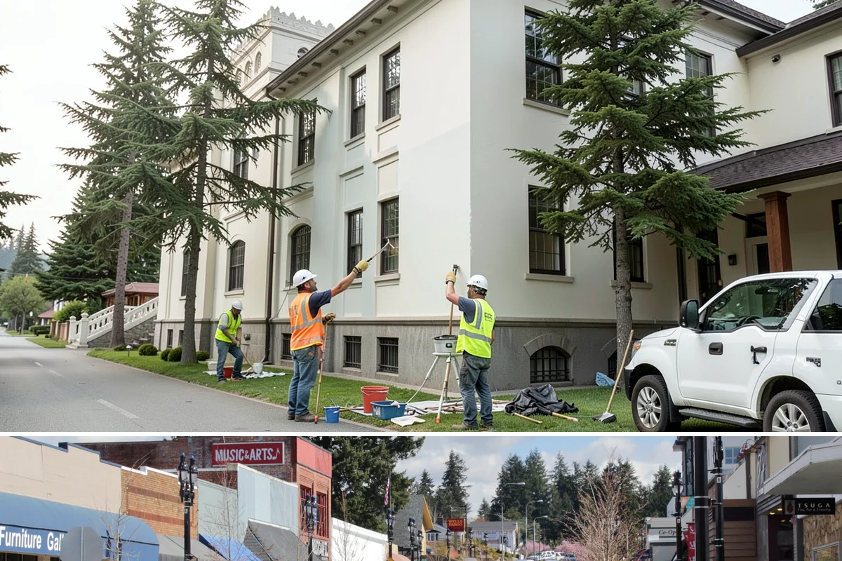 Valley Gutter Construction in Bothell, King County, WA - Installing valley gutters ahead of the fall rainy season ensures drainage improvements are in place before peak stormwater flows.