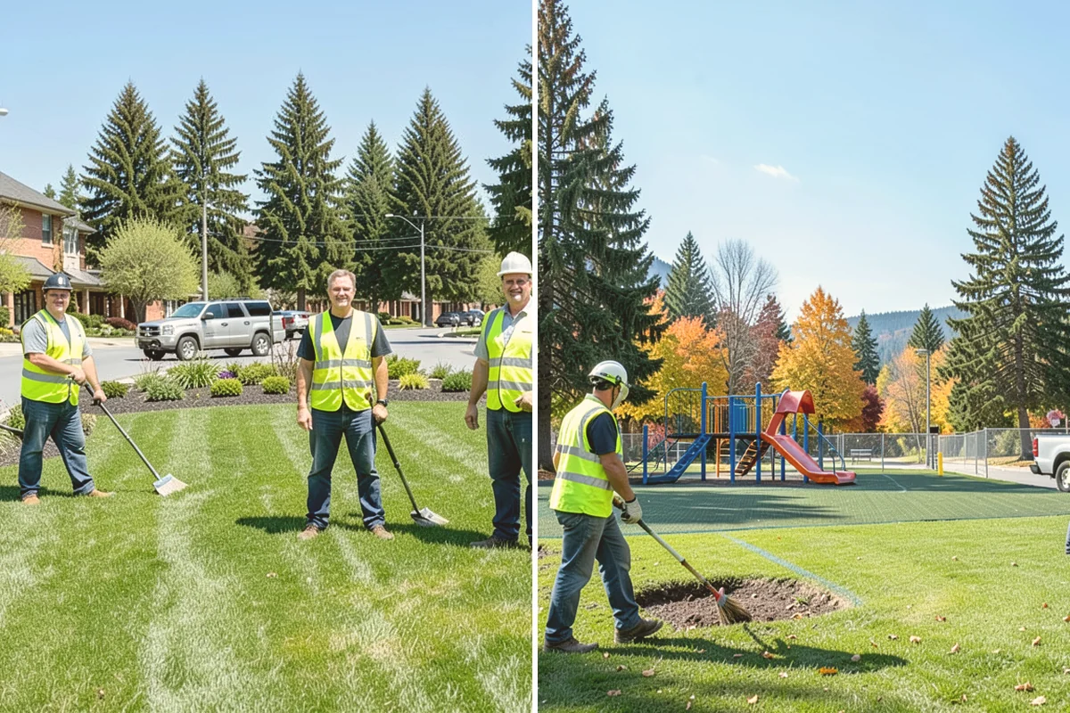 Valley Gutter Construction in Brier, Snohomish County, WA - Shoot flow-line elevations and confirm drainage direction