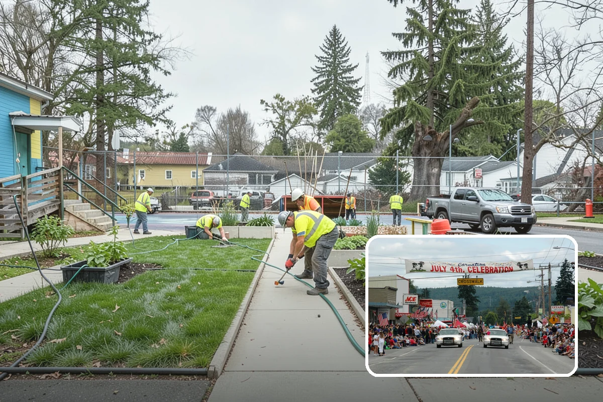 Valley Gutter Construction in Carnation, King County, WA - Precise flow-line grades that prevent ponding