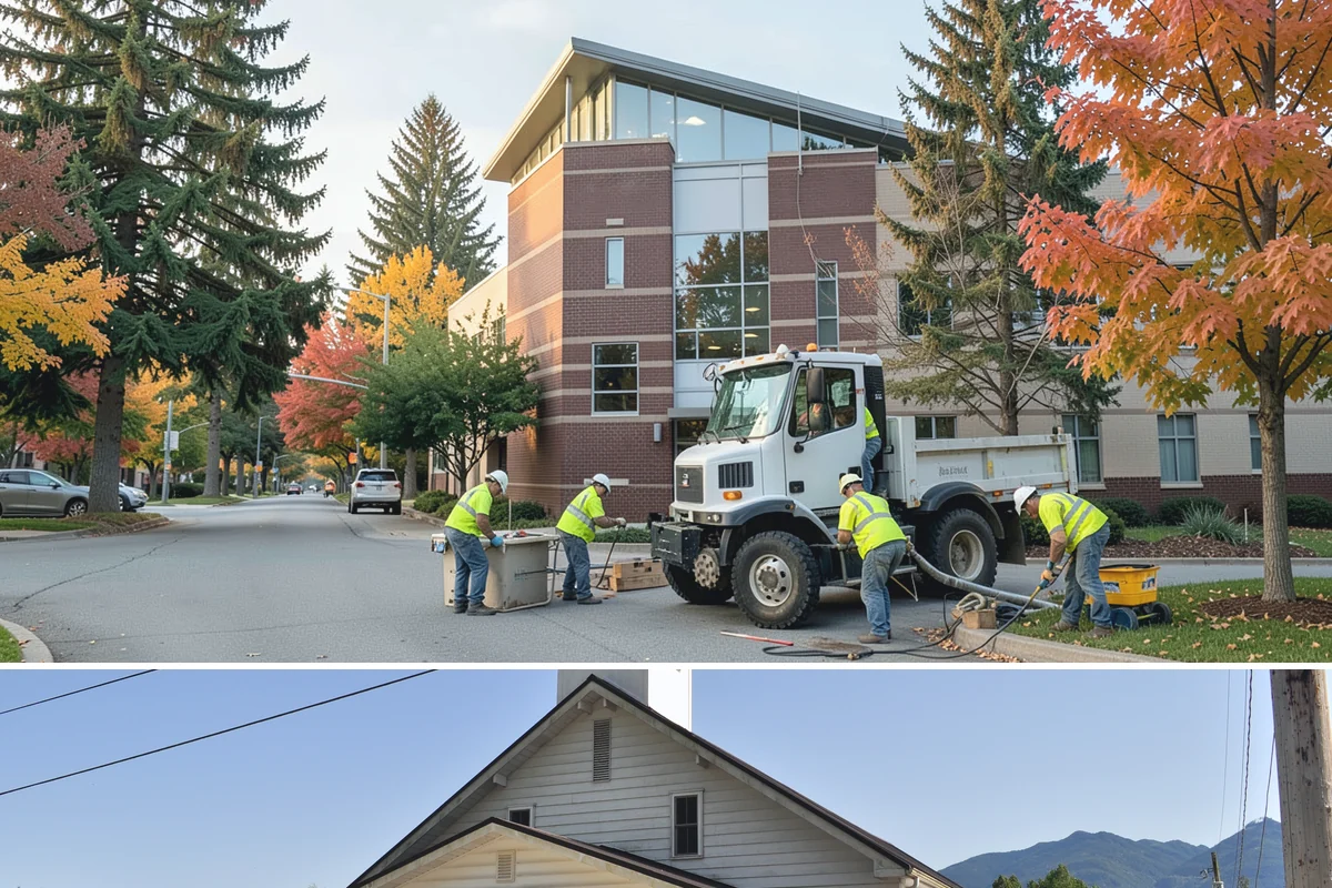 Valley Gutter Construction in Concrete, Skagit County, WA - Installing valley gutters ahead of the fall rainy season ensures drainage improvements are in place before peak stormwater flows.