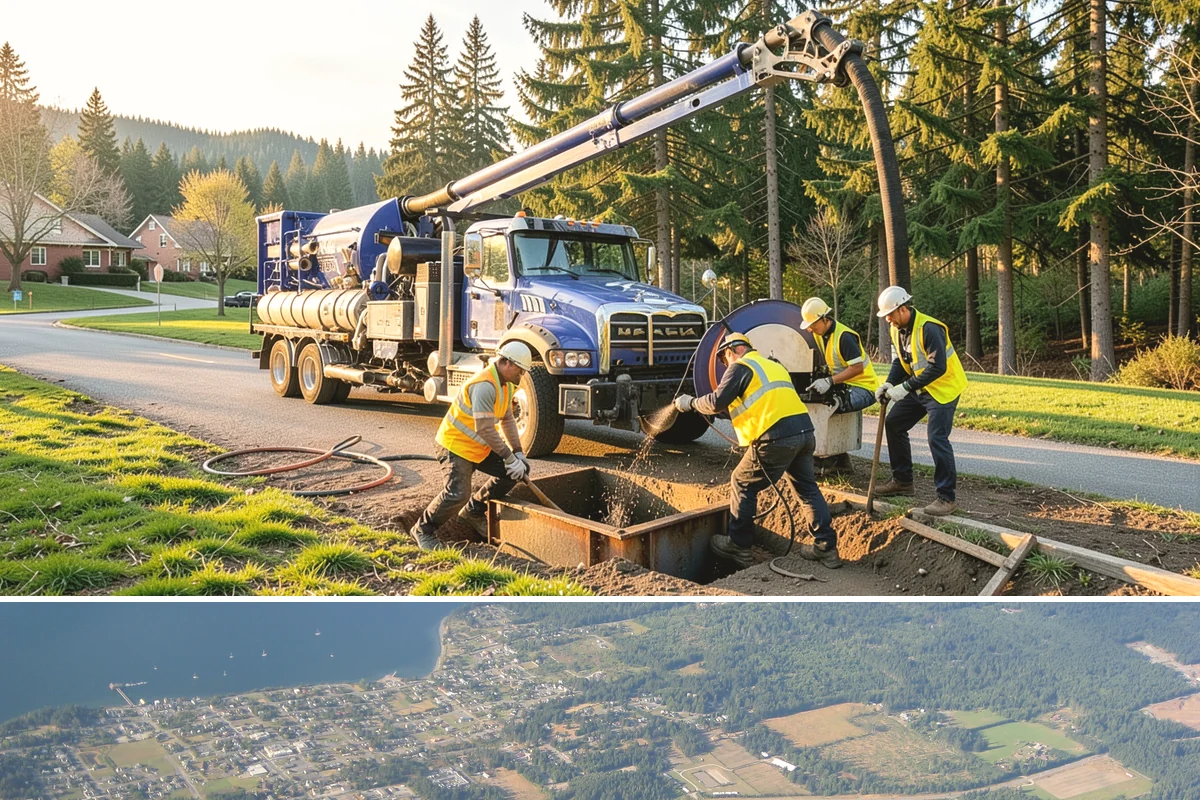 Valley Gutter Construction in Coupeville, Island County, WA - Installing valley gutters ahead of the fall rainy season ensures drainage improvements are in place before peak stormwater flows.