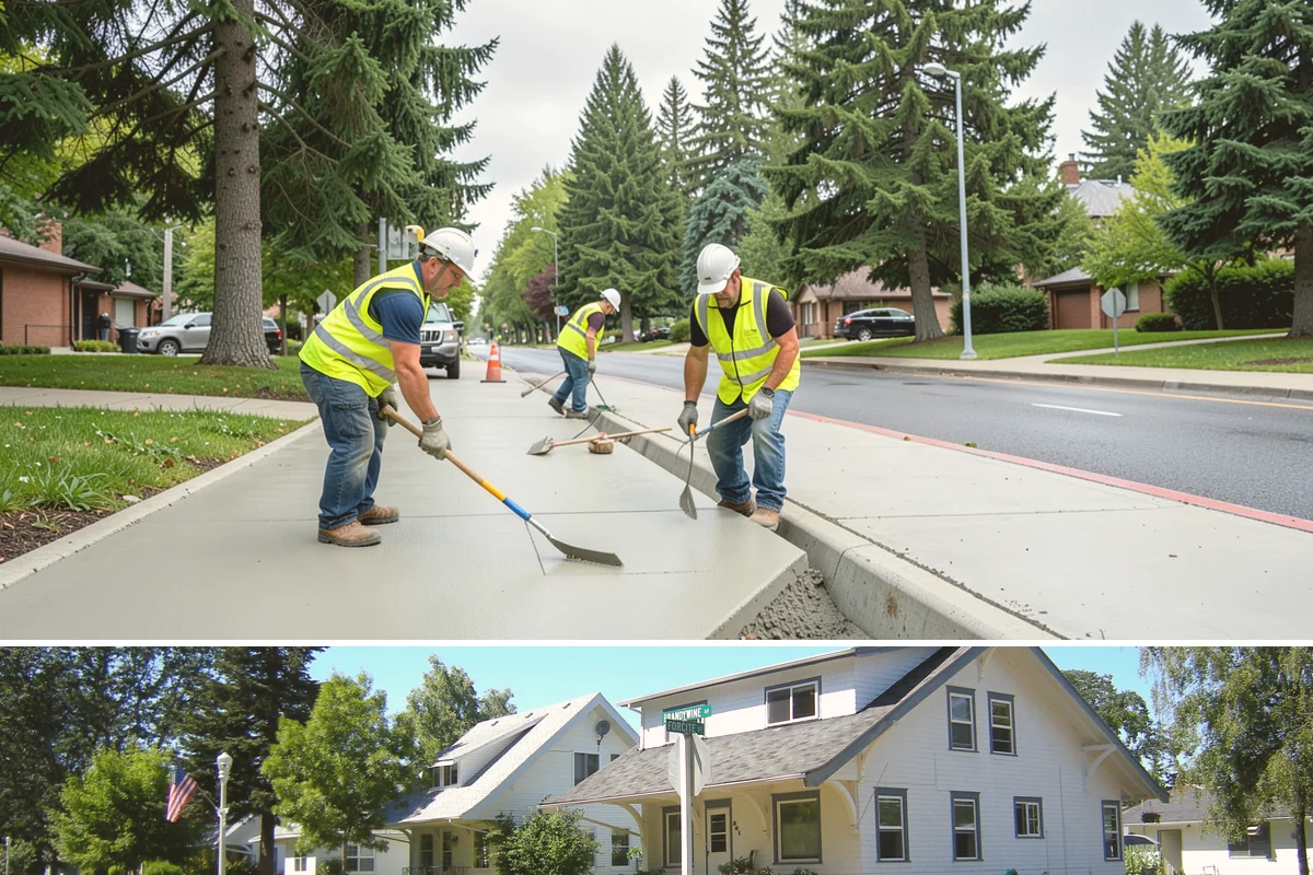 Valley Gutter Construction in DuPont, Pierce County, WA - Installing valley gutters ahead of the fall rainy season ensures drainage improvements are in place before peak stormwater flows.