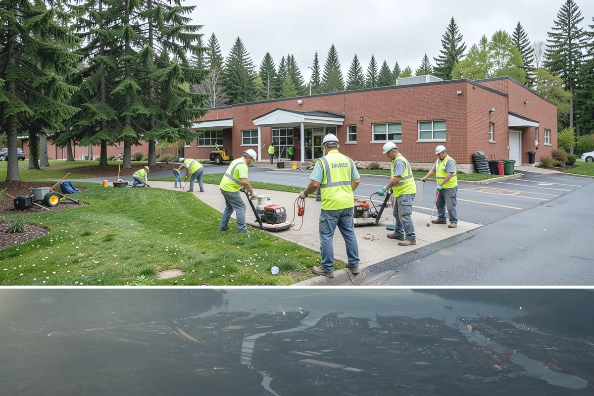 Valley Gutter Construction in Fife, Pierce County, WA - Installing valley gutters ahead of the fall rainy season ensures drainage improvements are in place before peak stormwater flows.