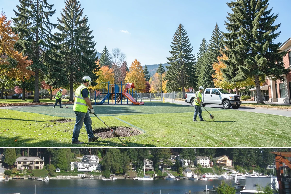 Valley Gutter Construction in Gig Harbor, Pierce County, WA - Installing valley gutters ahead of the fall rainy season ensures drainage improvements are in place before peak stormwater flows.